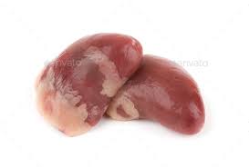 raw chicken heart chunks