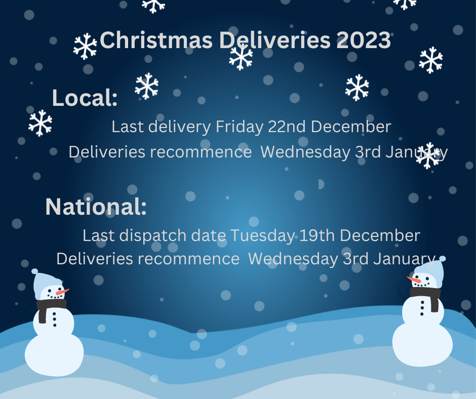 Christmas Delivery Schedule - Local & National