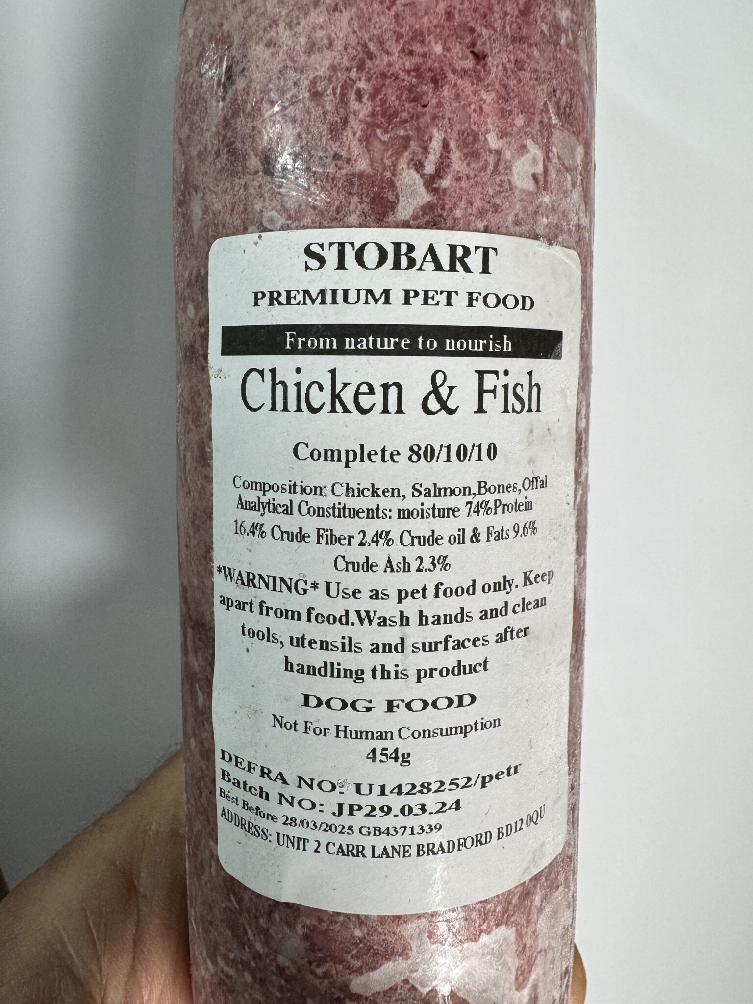 Stobart Chicken & Fish Complete 454g Raw Feeders
